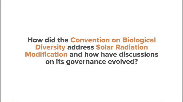 Phillip Williamson: How did the CBD address SRM an...