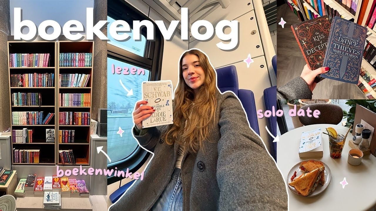 Boekenvlog ☕️🧸💘 solo date, the invisible life lezen & langs de boekenwinkel 📖