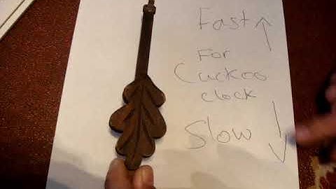 how make the cuckoo clock slow or fast  through pendulum
