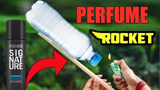 HOW TO MAKE PERFUME BOTTLE ROCKET AT HOME || BODY SPRAY ROCKET || PERFUME POWERED ROCKET || ROCKET