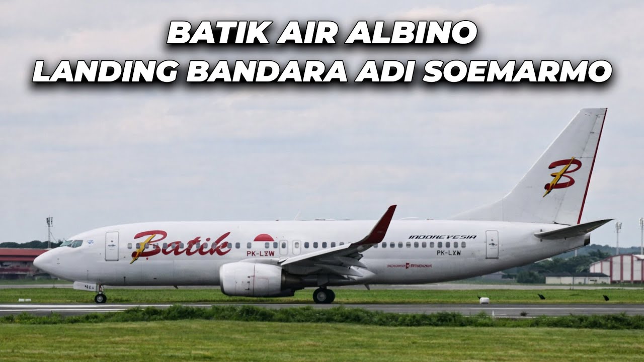 JARANG KESINI | Melihat Pesawat Batik Boeing 737 Albino landing Bandara Adi Soemarmo