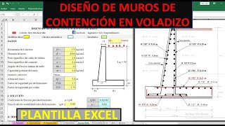 Diseño De Muros De Contención En Voladizo Plantilla Excel