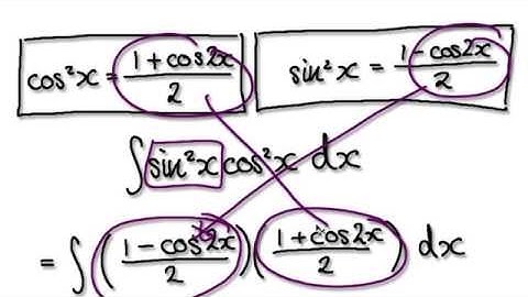 Video 1820 - Trigonometric integrals and substitutions - Examples 3