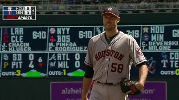 HOU@MIN: Fister gets double play to escape jam