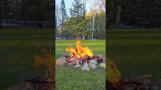 lots of work! time to take 5! #diy #bandmill #lumber #roughcut #fire #woodworking #rangerlife