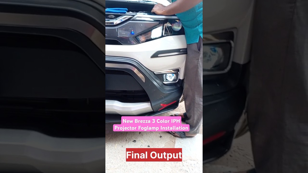 New Brezza 3 Inch IPH Tricolor Projector Fog Lamp Installation