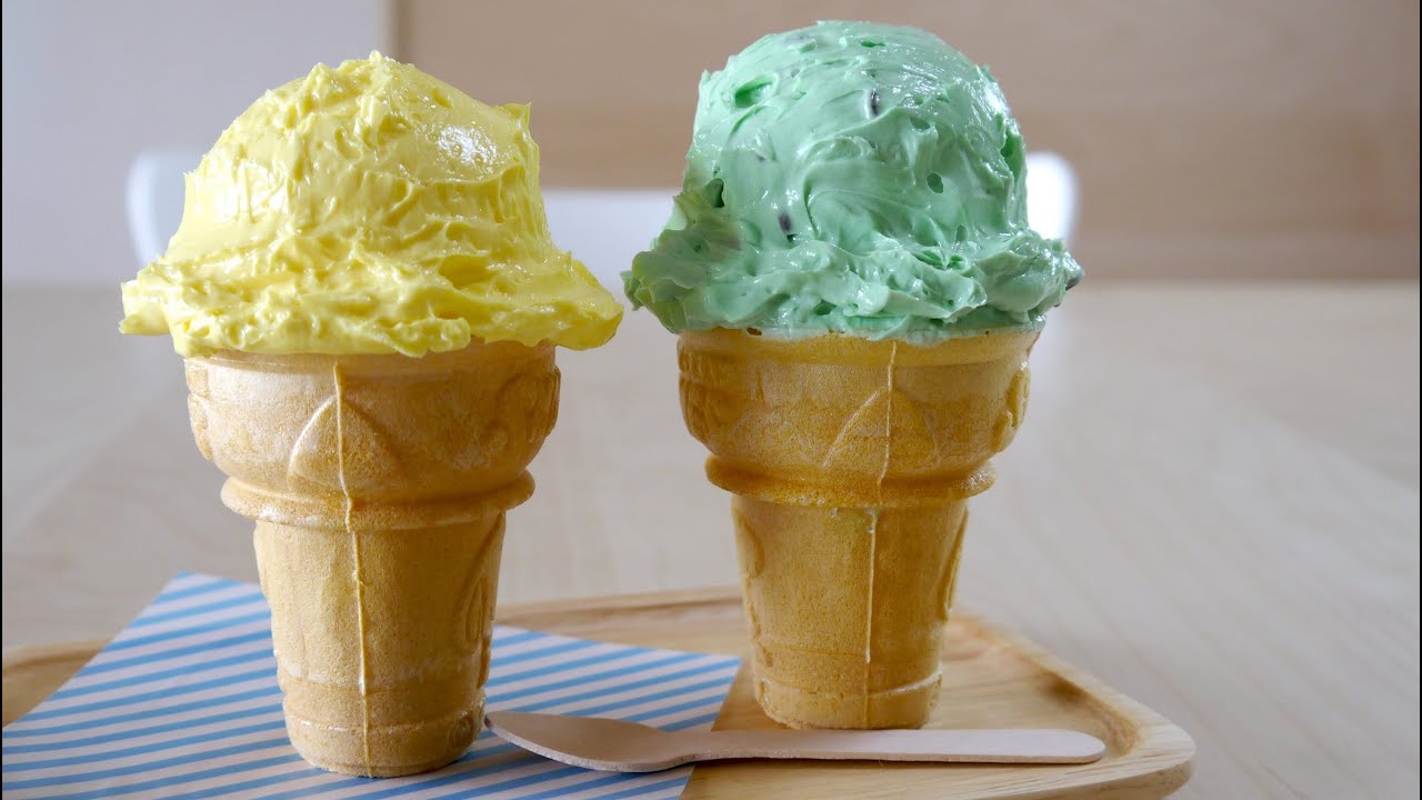 Trick Recipes: Ice Cream Cupcakes なんちゃってアイスクリーム レモンアイス チョコミントアイス