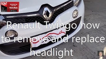 Renault Twingo   2014 — 2022  how to remove and replace headlight