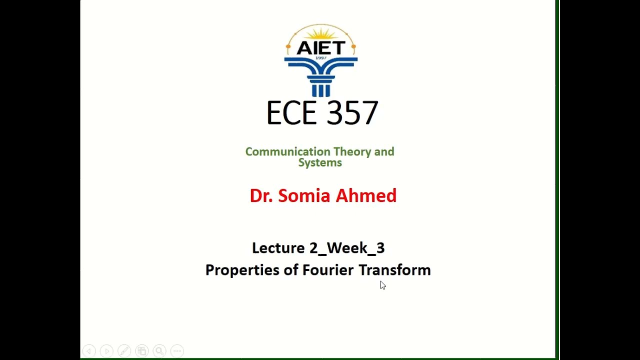 4. Properties of Fourier transform