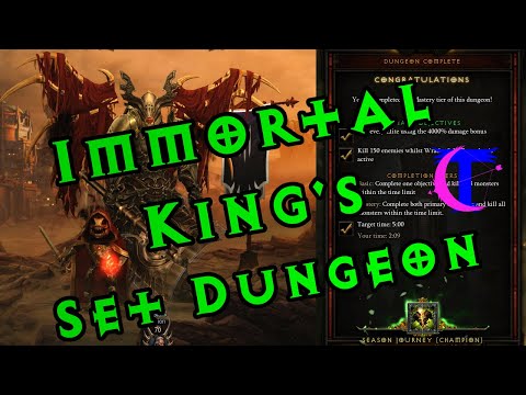 Diablo III - Immortal King's (Barbarian) Set Dungeon Mastery