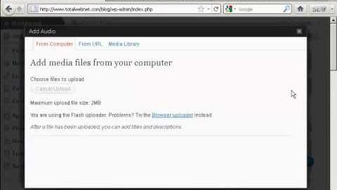 How to Insert Audio or MP3 Files - WordPress Tutorial