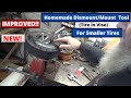 Homemade Tire Dismount/Mount Tool  using Vise Small tires NEW! IMPROVED! EASY! DIY! @Bruce's Shop