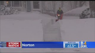 'It's Really Insane': Norton Hit With Roughly Two Feet Of Snow During Nor'easter