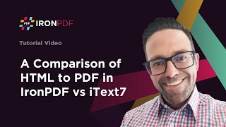 A comparison of HTML to PDF in IronPDF vs iText7