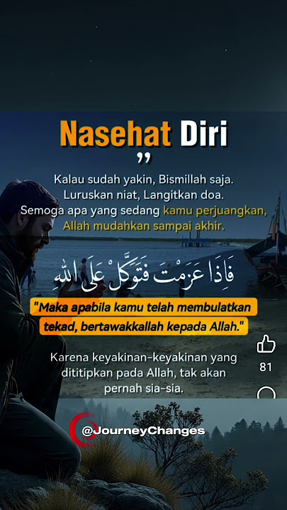 BILA TELAH BERAZAM TAWAKALLAH KEPADA ALLAH #berazam #tawakal #tawakalkepadaAllah #journeychanges