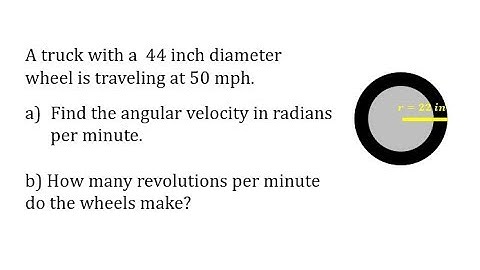 Angular Velocity and RPMs Going 50 MPH