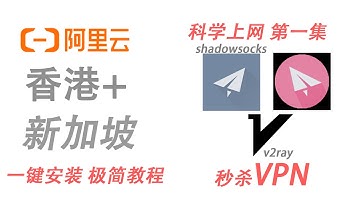 【最新科学上网教程01】阿里云alibabacloud配置VPS服务器搭建shadowsocks和v2ray梯子节点教程 VPN 第一集