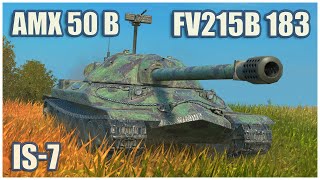 AMX 50 B, ИС-7 & FV215b 183 • WoT Blitz Gameplay