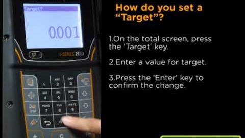 Loadrite L2180 Onboard Weighing - How to set a target weight
