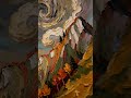 Relief Oil Animation, Van Gogh Strokes Portray Wild Autumn Waves