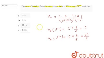 The ratio of velocity of the electron in the third and orbit of `Li^(2+)` would be :