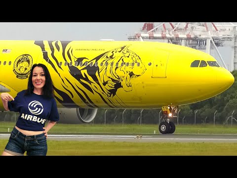 AWESOME 4K Airbus Aircraft Spotting at Brisbane Intl Airport