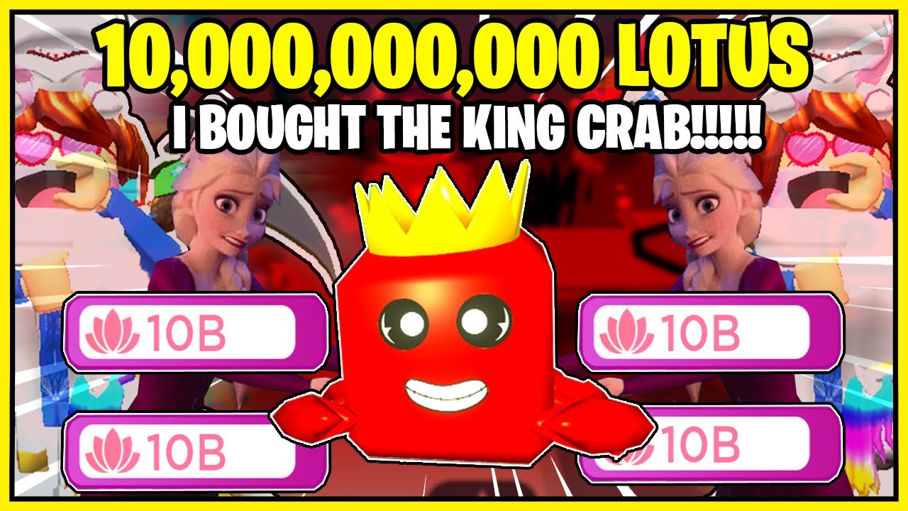 I Spent 10 000 000 000 Billion Lotus On The King Crab On Ninja Clicker Simulator Very Op Roblox Youtube - king clicker roblox