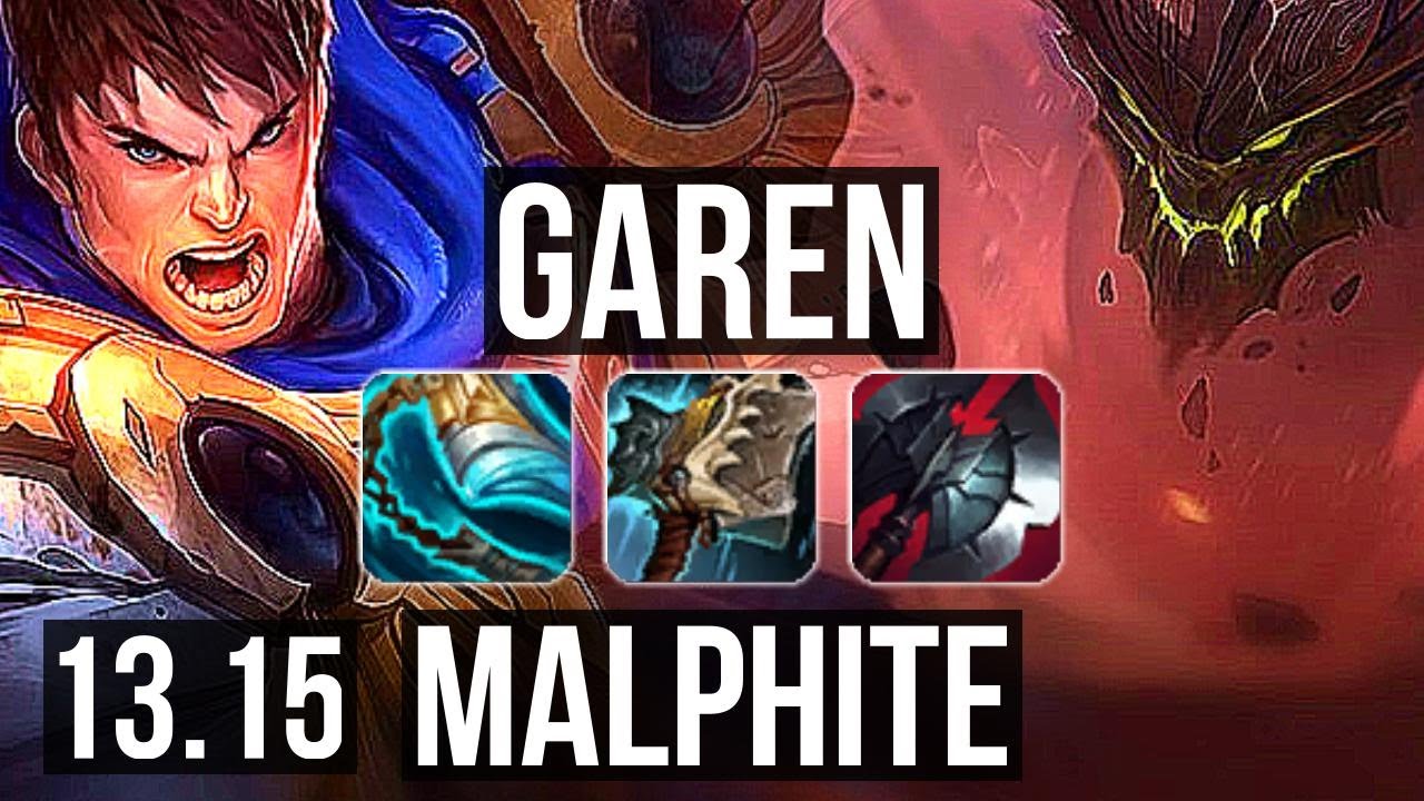 GAREN vs MALPH (TOP) | 2.5M mastery, 12/2/7, 300+ games, Dominating | EUW Challenger | 13.15