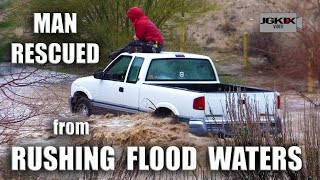 Man Rescued from Rushing Waters