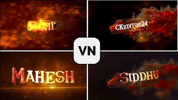 VN Se Intro Kaise Banaye | How To Make Intro For YouTube In Vn App | Intro For YouTube Channel In Vn