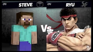 Super Smash Bros. Ultimate - Steve VS Ryu