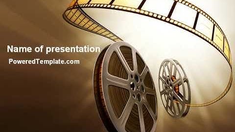 Film Reel In Light Brown Color PowerPoint Template by PoweredTemplate.com