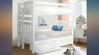 Bedz King Tall Bunk Beds Twin over Twin Mission Style with End Ladder and 2 Under review