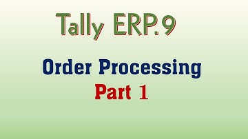 how to create order processing in tally erp9 / purchase and sales order in tally tamil