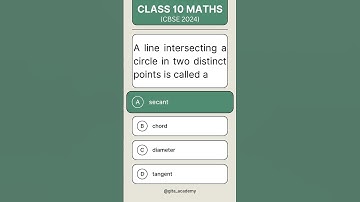A line intersecting a circle in two distinct points is called a