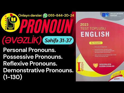 DİM YENİ TEST TOPLUSU 2023 İNGİLİS DİLİ | Personal Pronouns. Possessive Pronouns 1-130 | Tam İzah