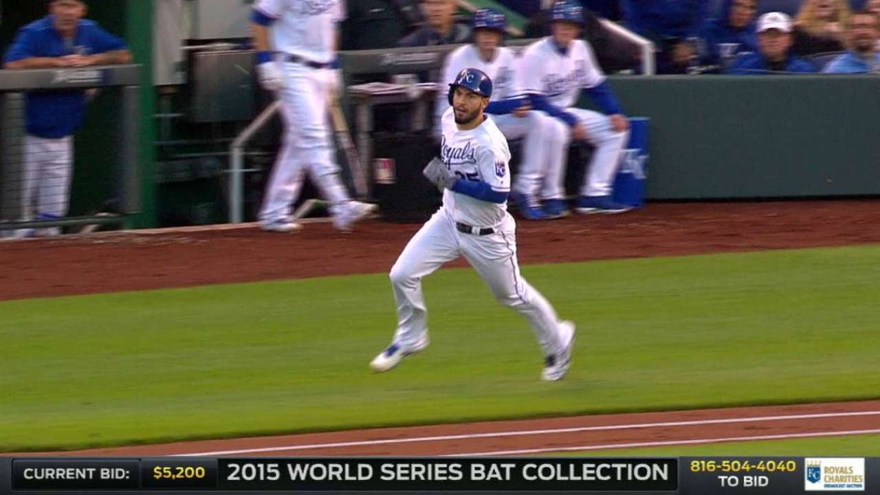 BOSKC Hosmer launches a solo home run to center YouTube