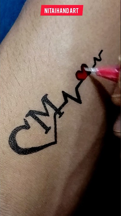 M tattoo ✨✨ #tattoo #letter #viral #shorts