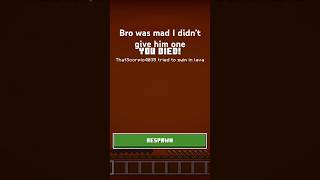 Why tf did he spear me?? || ThatScorpioMf on #twitch || #minecraft #minecraftshorts #shorts