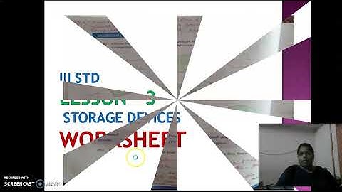 III – Std – Computer – Day 10 – Lesson 3 – Storage Devices (Worksheet)