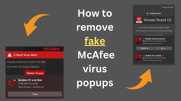 Remove fake McAfee virus popups
