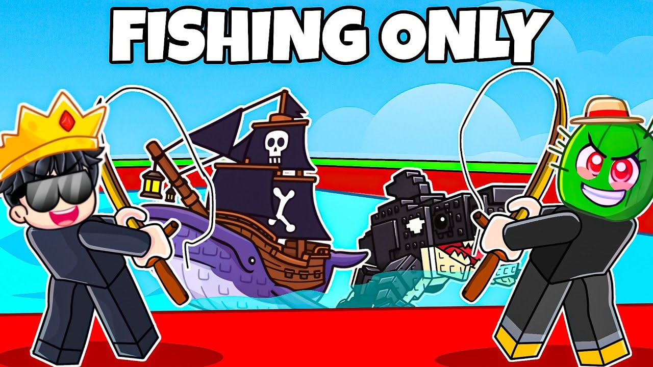 I did Fishing ONLY Challenge in Steal a Brainrot Roblox