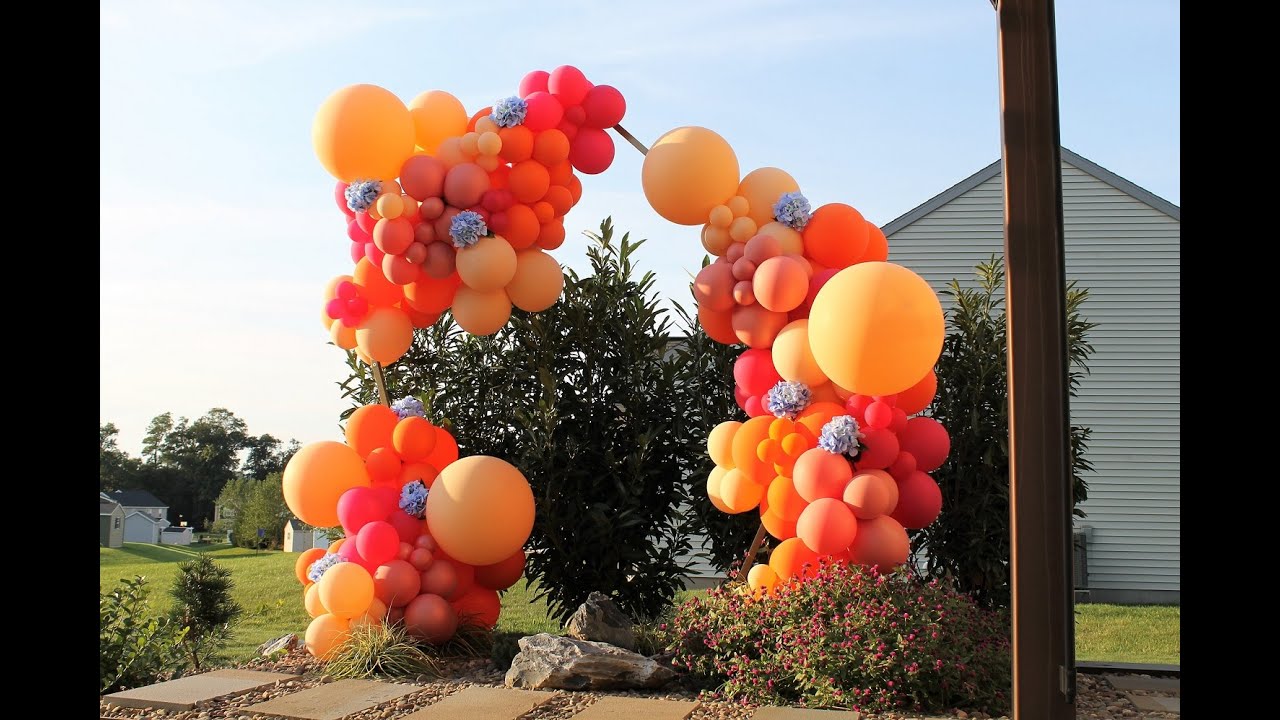 Balloon Garland DIY How To Tutorial He mowed my Balloons! YouTube