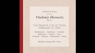 Vladimir Horowitz: Chopin Ballade No. 3 in A flat major, Op. 47 (1949.2.21)