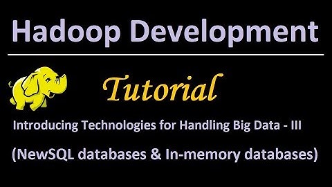 7. Introducing Technologies for Handling Big Data - III (NewSQL databases, In-memory databases)