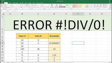 Como evitar o corregir errores en Excel #¡DIV/0!  #N/A  #¡VALOR!