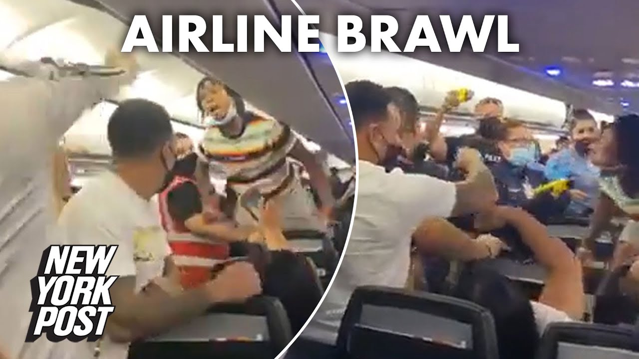Wild video captures moment brawl erupts on Spirit flight to Puerto Rico