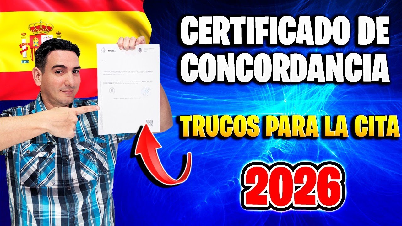 ✅ Como Obtener el CERTIFICADO DE CONCORDANCIA 😱 Trucos para sacar CITA  📝 CAMBIO de NIE a DNI (2026)