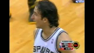 Manu Ginobili 39 pts vs Seattle Supersonics (NBA Playoffs 2005)