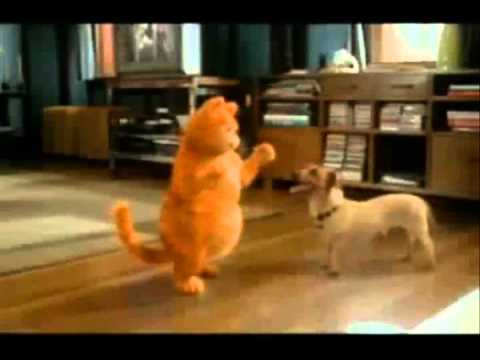 garfield bailando cancion camaleon